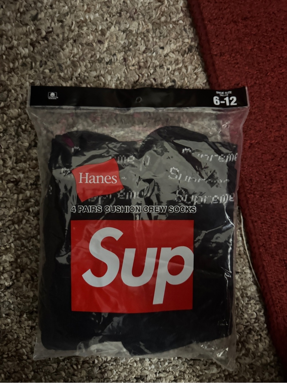 Black supreme socks
